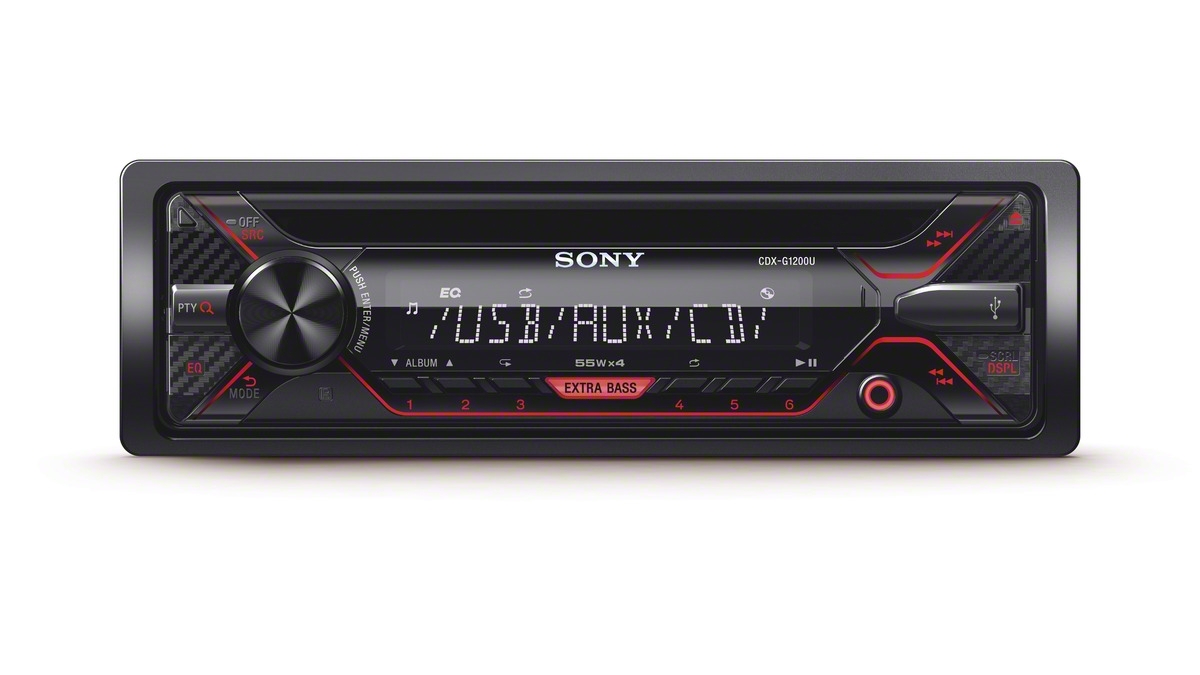 Sony CDX-G1200U 55W CD Receiver with Enhanced Smartphone Connectivity - image 1 of 2