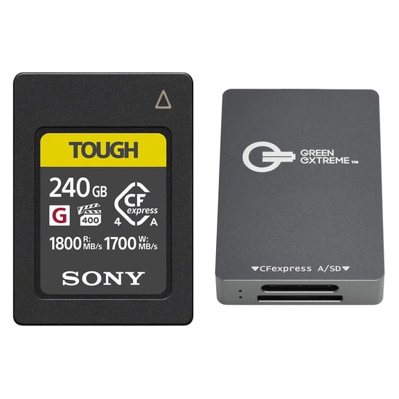 Sony CEA-G Series TOUGH CFexpress Type-A Memory Card - 240GB, with Reader