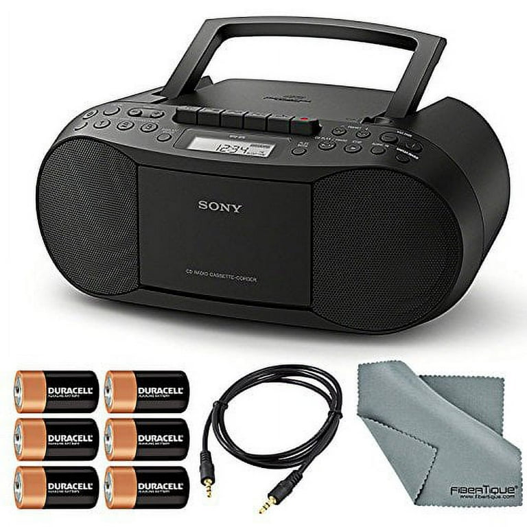 Sony CFD-S70 Portable CD Radio /Cassette Boombox + Aux Cable