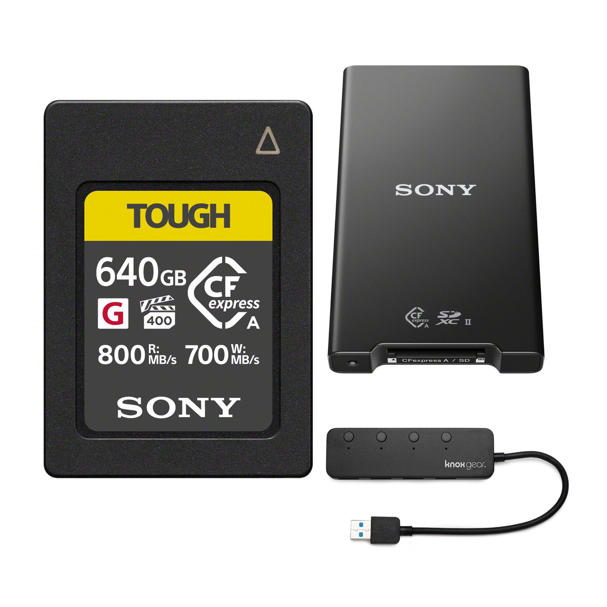 Sony CFexpress 640GB Type A Memory Card Bundle with Sony MRWG2 