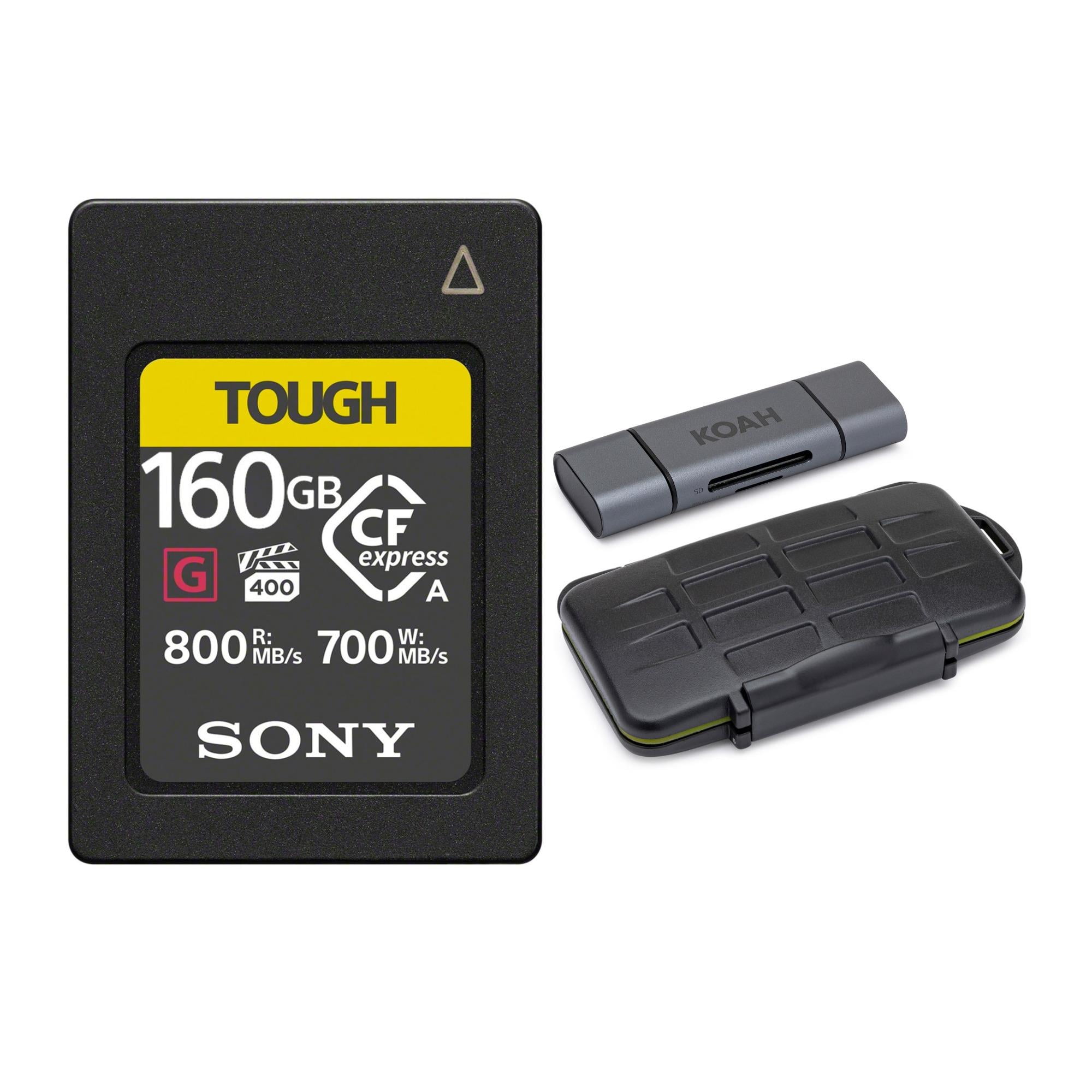 Sony CFexpress Type A 160GB Memory Card and Rugged Storage Carrying Case