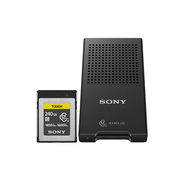 Sony CFexpress Type B Memory Card G Series 480GB Bundle with Sony MRWG1T Card Reader for CFexpress Type B, XQD, and M-series Memory Cards (2 Items)
