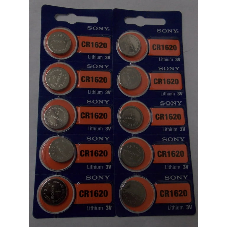 Sony CR1620 3V Lithium Coin Battery - 10 Pack + 30% Off!