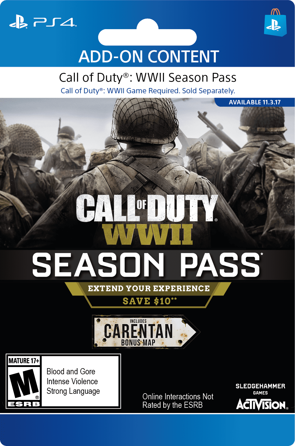 Sony Call of Duty WWII Season Pass (Email Delivery)