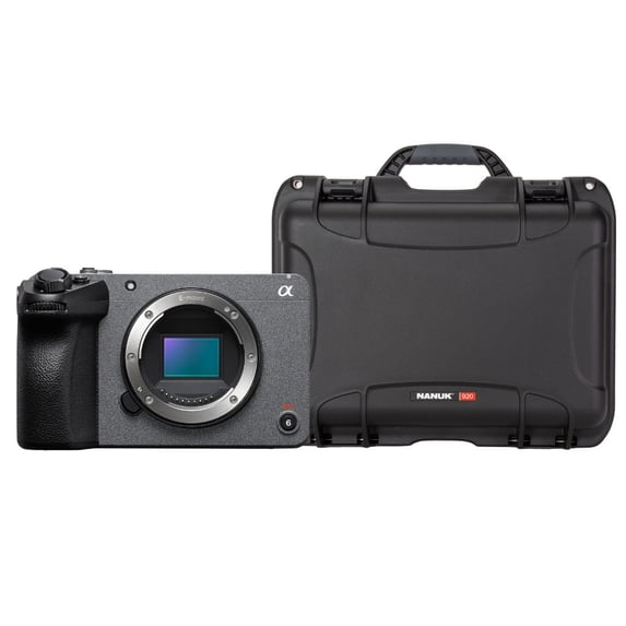 Sony Cinema Line FX30 Super 35 Camera (Body Only) Bundle with Hard Case with 920 Molded Interior Hard Case with Foam Insert and Lid Organizer (2 Items)