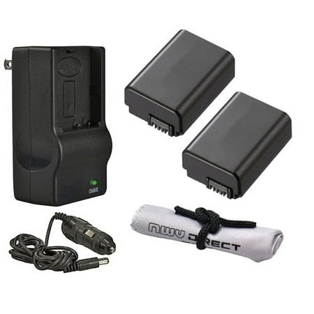 Sony Cyber-shot DSC-RX10 III 'Intelligent' Batteries (2 Units) + AC/DC Travel Charger + Nwv Direct Microfiber Cleaning Cloth.