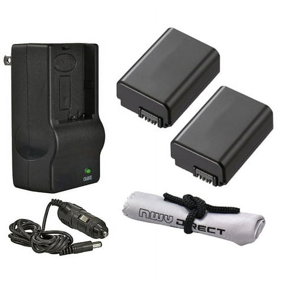 Sony Cyber-shot DSC-RX10 III 'Intelligent' Batteries (2 Units) + AC/DC Travel Charger + Nwv Direct Microfiber Cleaning Cloth.