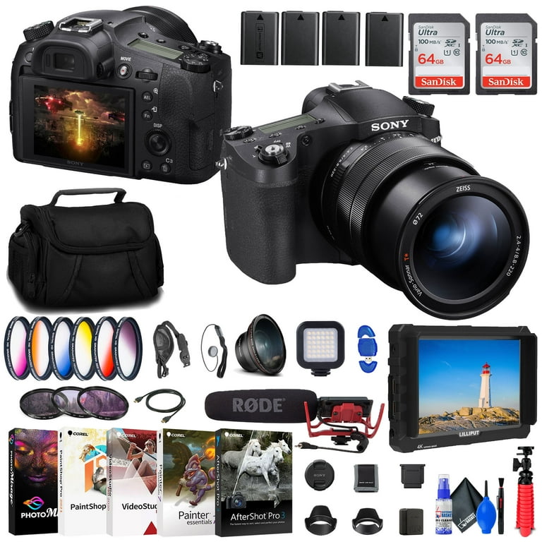 Sony Cyber-shot DSC-RX10 IV Digital Camera + 4K Monitor +
