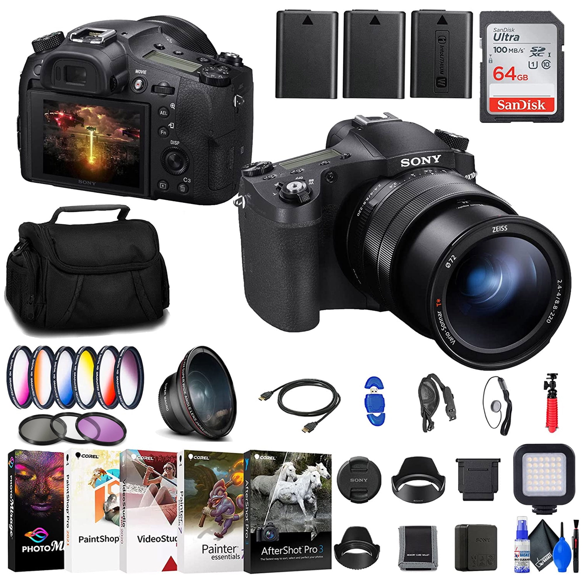 SONY Cyber-shot RX10 IV 本体 ＆ 付属品 おまけ付き Sony Cyber-shot RX10 IV Digital Camera Bundle including 64GB Card