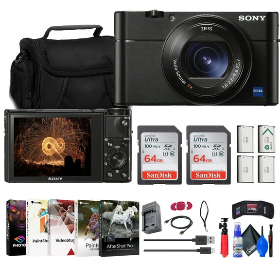 Sony RX100 VA Digital Camera Bundle with Extra Batteries and Accessories (International Model)