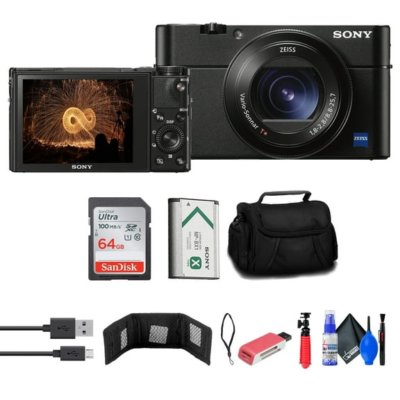 Sony Cyber-shot DSC-RX100 VA Digital Camera + 64GB Card & Bundle (International Model)