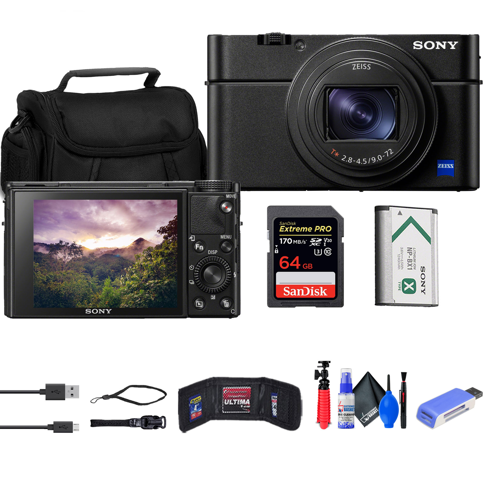 Sony Cybershot DSCW810 20.1MP Digital Camera with 16GB Card, Case and
