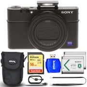 Ultimaxx Cyber-shot DSC-RX100 VII Digital Camera + EXT BATT + Pouch 16GB Bundle
