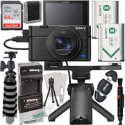 Sony Cyber-shot DSC-RX100 VII Digital Camera with Shooting Grip Kit   Bundle with 64GB SanDisk Ultra SDXC, Extra Battery & Mini Flexible Tripod International Model