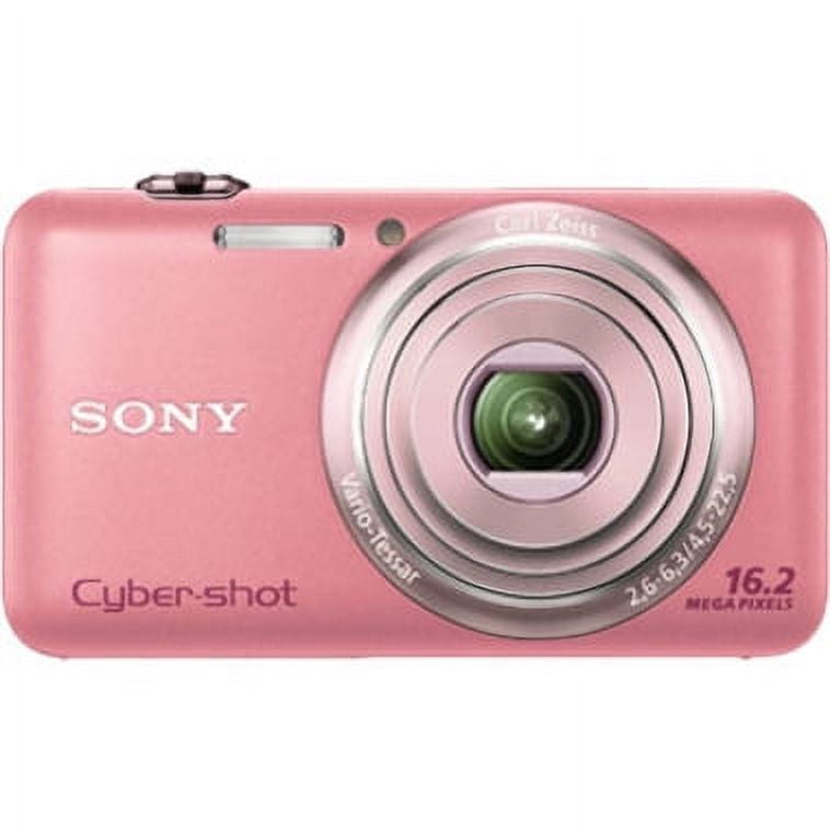 Pocket Camera for Full HD Movies, Pink & Black, DSC-WX220