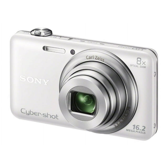 Sony Cyber-shot DSC-WX80 - Digital camera - compact - 16.2 MP - 8x optical zoom - Carl Zeiss - Wi-Fi - white