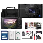 Sony Cyber-shot RX100 VII Digital Camera DSC-RX100M7, 20.1MP, 24-200mm Zoom Lens, 64GB Card, Case, Battery and Card Reader