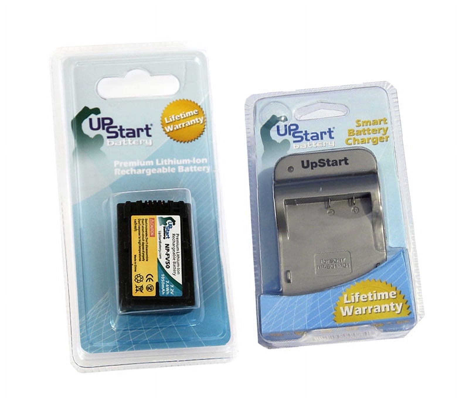 Sony DCR-SR47 Battery and Charger - Replacement for Sony NP-FV50