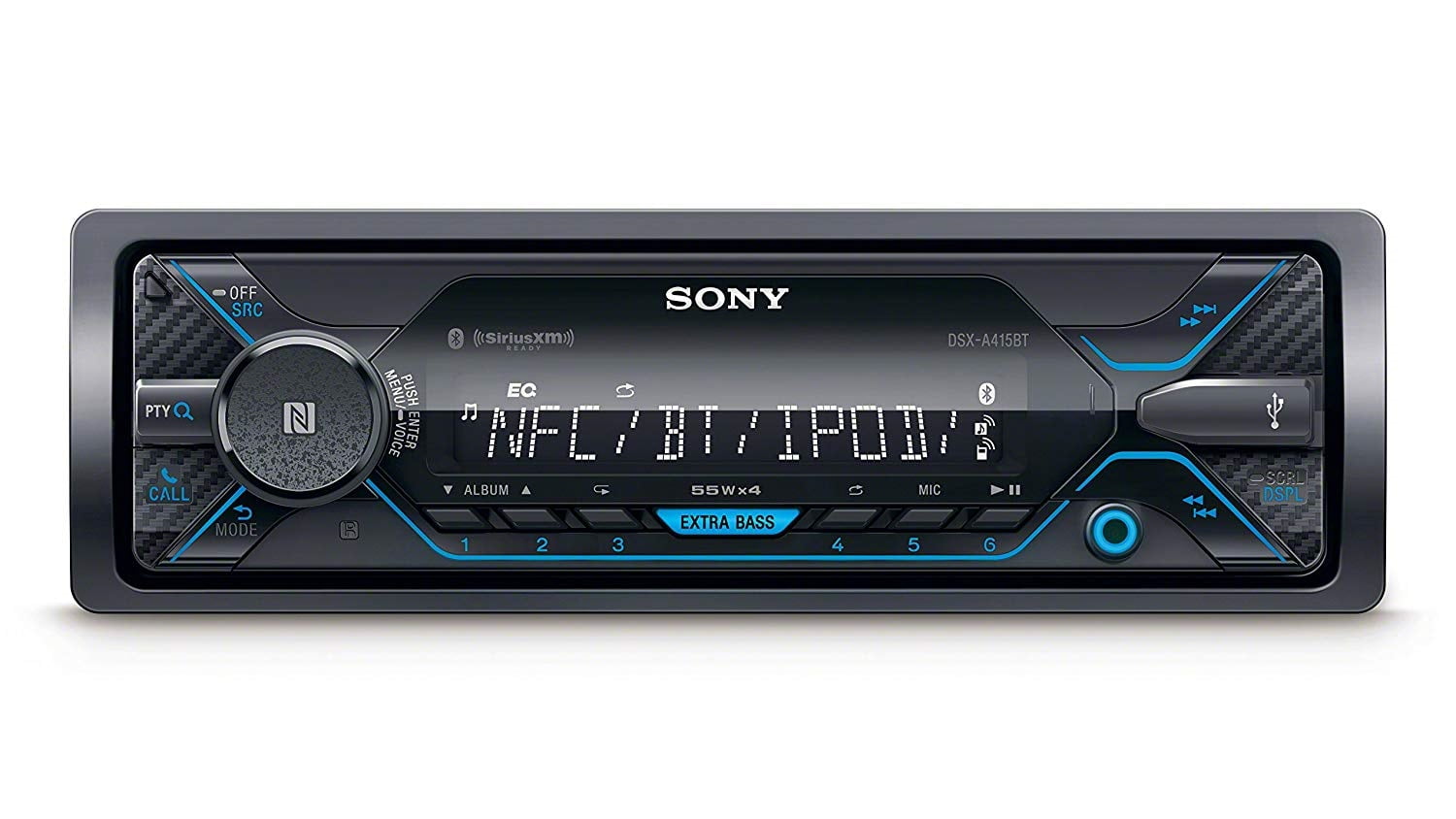 3.5 Receiver Single Sony Media Stereo USB Bluetooth Inputs & Auxiliary DIN with DSX-A415BT Digital Front In-Dash Car