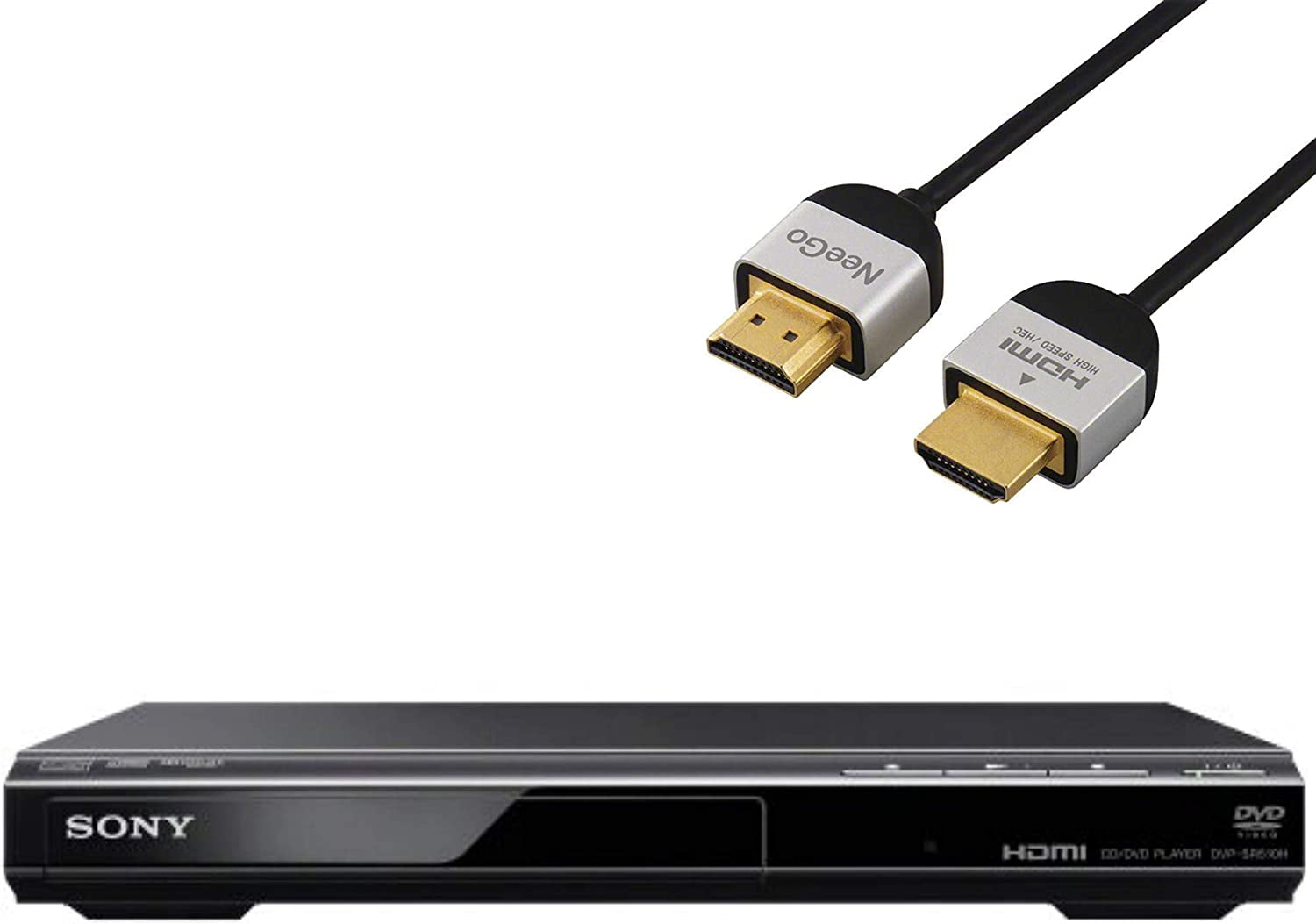 Sony DVP SR510 DVD Player with HDMI Port with A Slim HDMI Cable