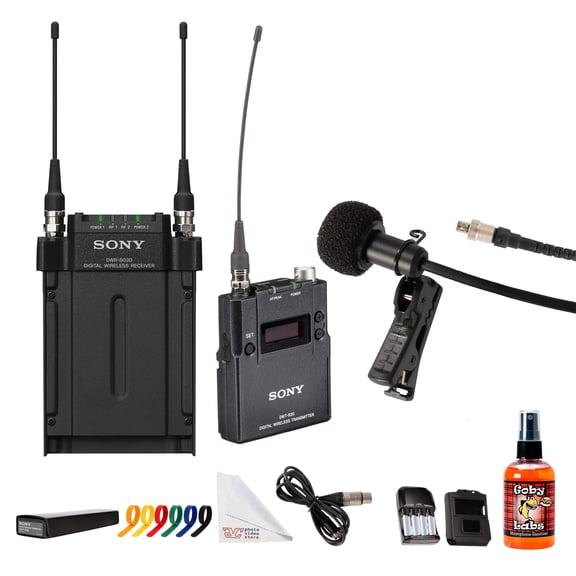 Sony DWR-S03D 2-Channel Digital Slot-In Wireless Receiver (UC7: 470615 MHz) | Dual-Diversity RF, AES Encryption & Camera Slot Integration | ENG & Broadcast Production + Sony DWT-B30 + Battery + More