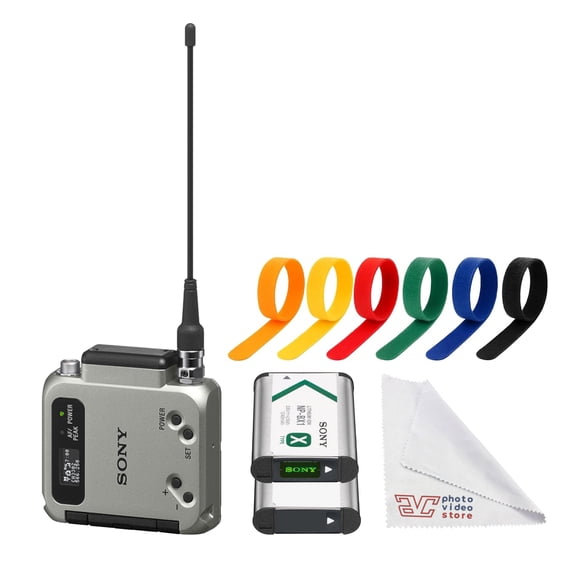Sony DWT-B03R Digital Wireless Mini Bodypack Transmitter (UC7: 470616 MHz) | Lightweight Design, AES Encryption & Long-Battery Operation | Ideal for ENG, Broadcast & Live Production + Battery + More