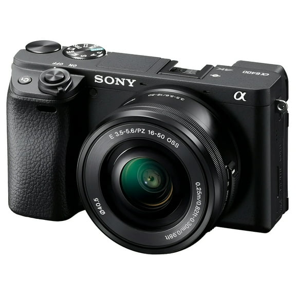 Restored Sony, Digital Camera, Alpha a6400 Mirrorless with Zoom Lens, 24.2 MP, E Mount Compatible Cameras