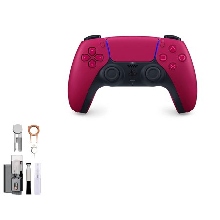 Sony Dual Sense Red Gaming Controller With Cleaning Kit BOLT AXTION Bundle Like New