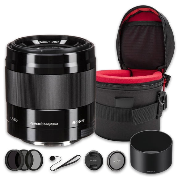 Sony E 50mm f/1.8 OSS Prime Lens (Black) | APS-C Portrait with Fast Aperture & Image Stabilization