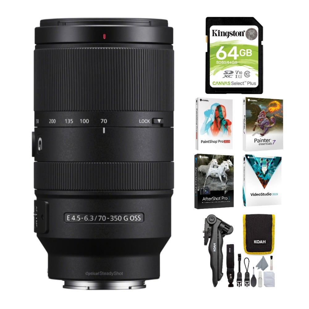 Sony E 70-350mm F4.5-6.3 G OSS Lens with Software Suite and