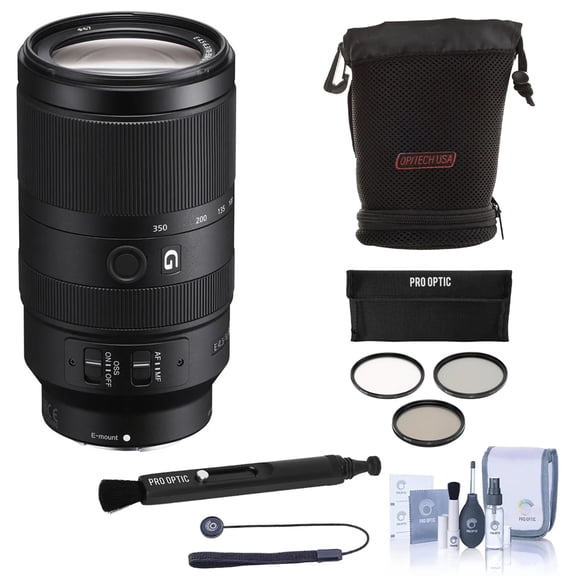 Sony E 70-350mm f/4.5-6.3 G OSS Lens, Bundle with Included Value
