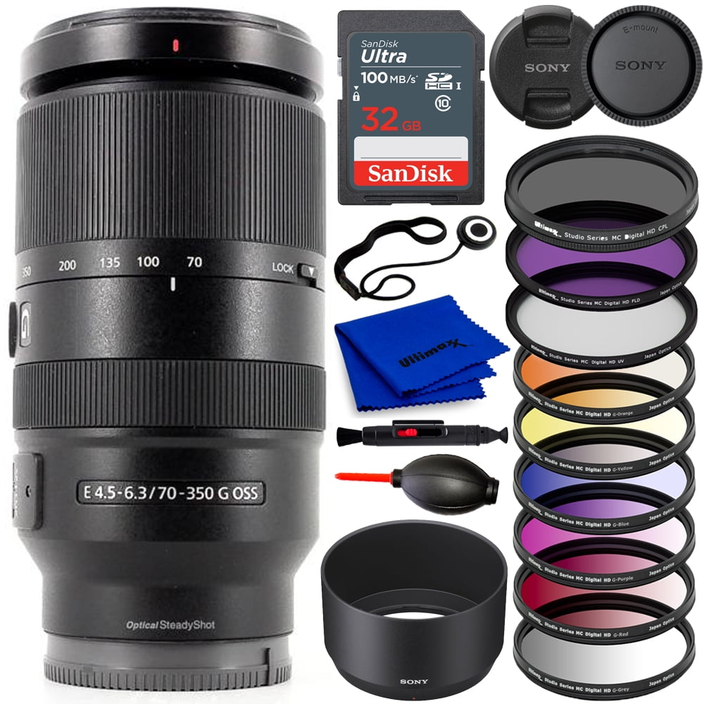 Sony E 70-350mm f/4.5-6.3 G OSS Lens SEL70350G - Essential Accessory Bundle