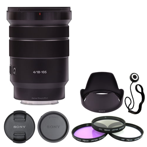 Sony E PZ 18-105mm f/4 G OSS Lens SELP18105G + Deluxe Accessory Kit - International Version