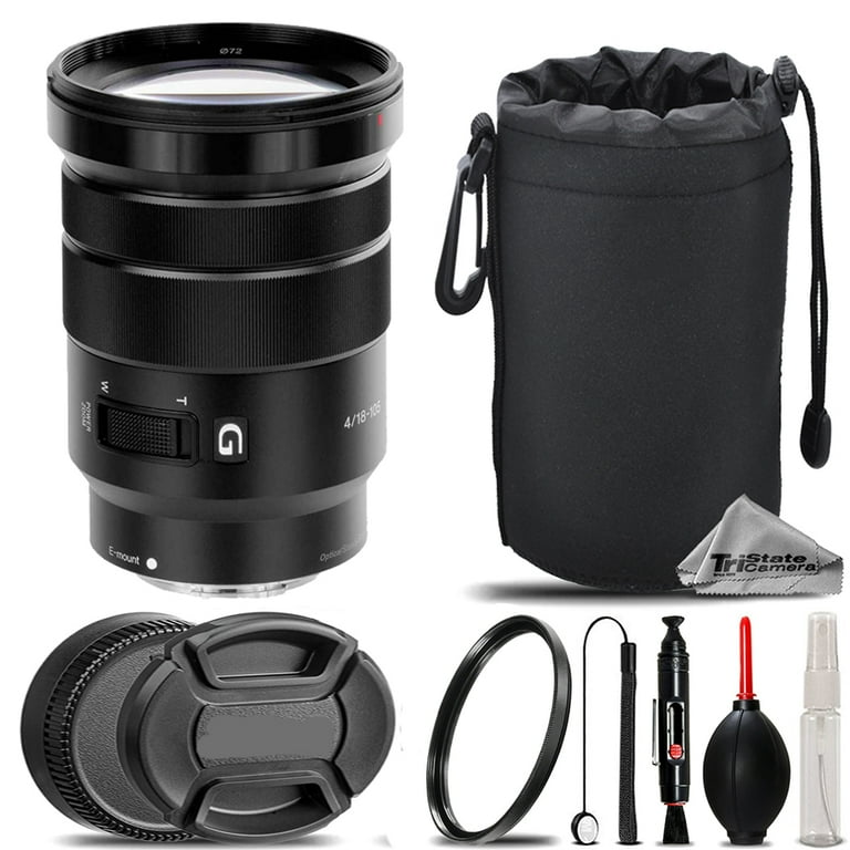 SONY E PZ 18-105mm F4 G OSS (NDフィルターセット) Sony E PZ 18-105mm f/4 G OSS Lens + UV Filter+ + Hood + Lens Pouch