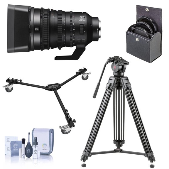 Sony E PZ 18-110mm f/4.0 G OSS Lens with 3Pod V3AH Video Tripod Kit