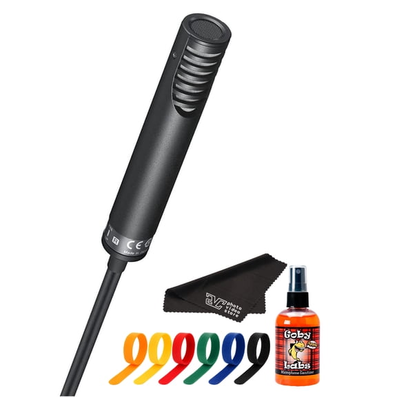 Sony ECM-MS2 Stereo Electret Condenser Microphone  Compact XLR Mic for DSLR & Camcorders  Pro Audio Solution for Film, Broadcast, & Live Events + Cable Ties + Microphone Cleaner + More