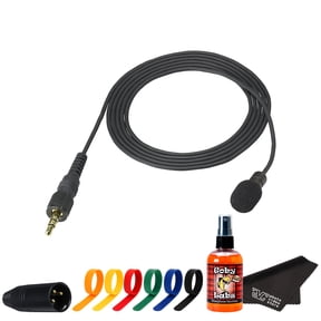 Sony ECM-X7BMP Electret Condenser Lavalier Microphone  Pro Lapel Mic with 1/8 Mini Jack for UWP Transmitters For Presentations, Theater, & Broadcast | Mini Jack to XLR Converter | Cable Ties | More
