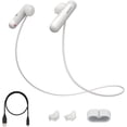 thumbnail image 1 of Sony Extra Bass Bluetooth Headphones, Wireless Sports Earbuds with Mic/Microphone, IPX4 Splashproof Stereo Comfort Gym Running Workout up to 8.5 Hour Battery, White (International Version), 1 of 4