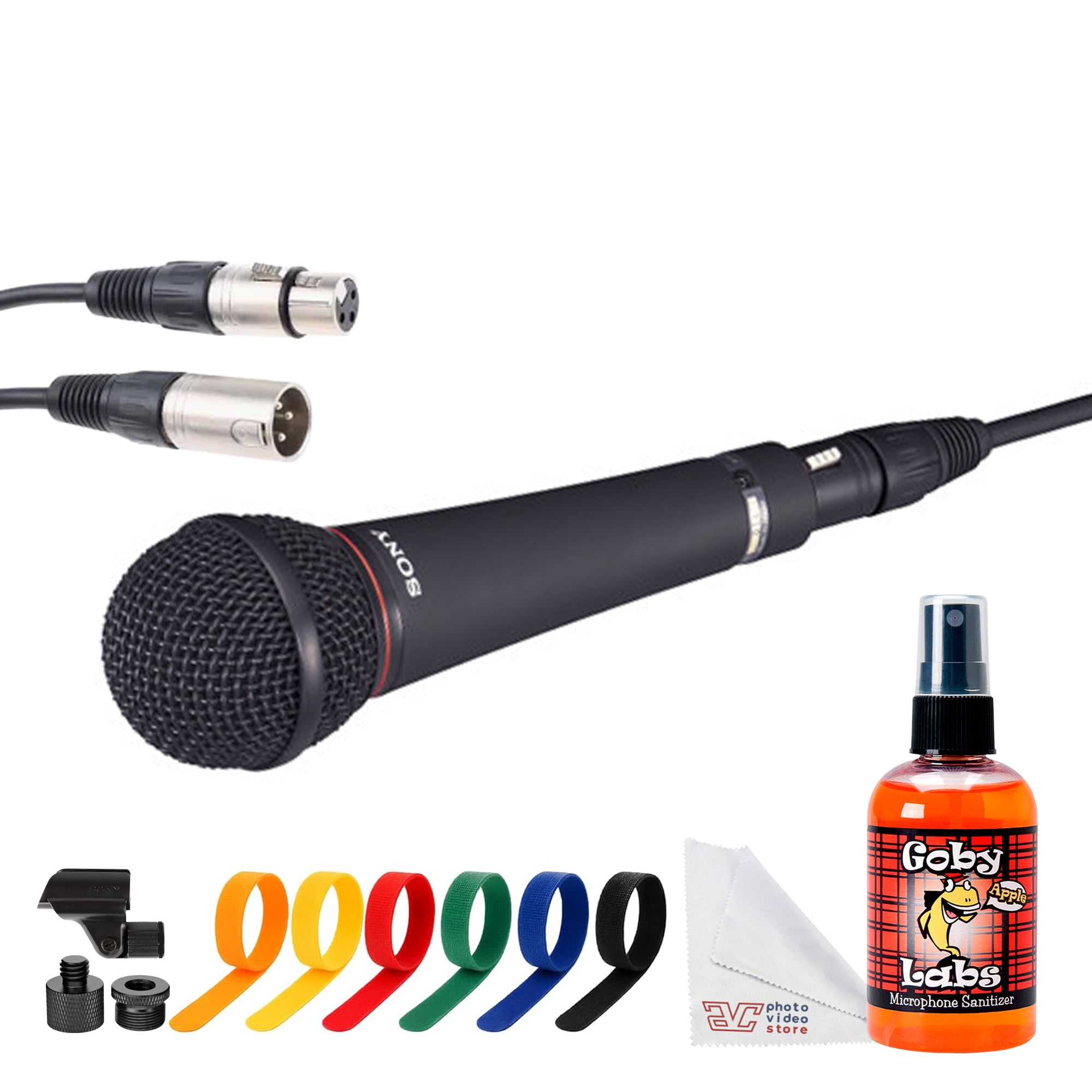 Sony F-780 Handheld Cardioid Dynamic Microphone | Rugged Metal Build, Tight Vocal Pickup Pattern & Low-Noise Performance | Ideal for Live Sound, Presentations & Events + XLR + Cable Ties + More