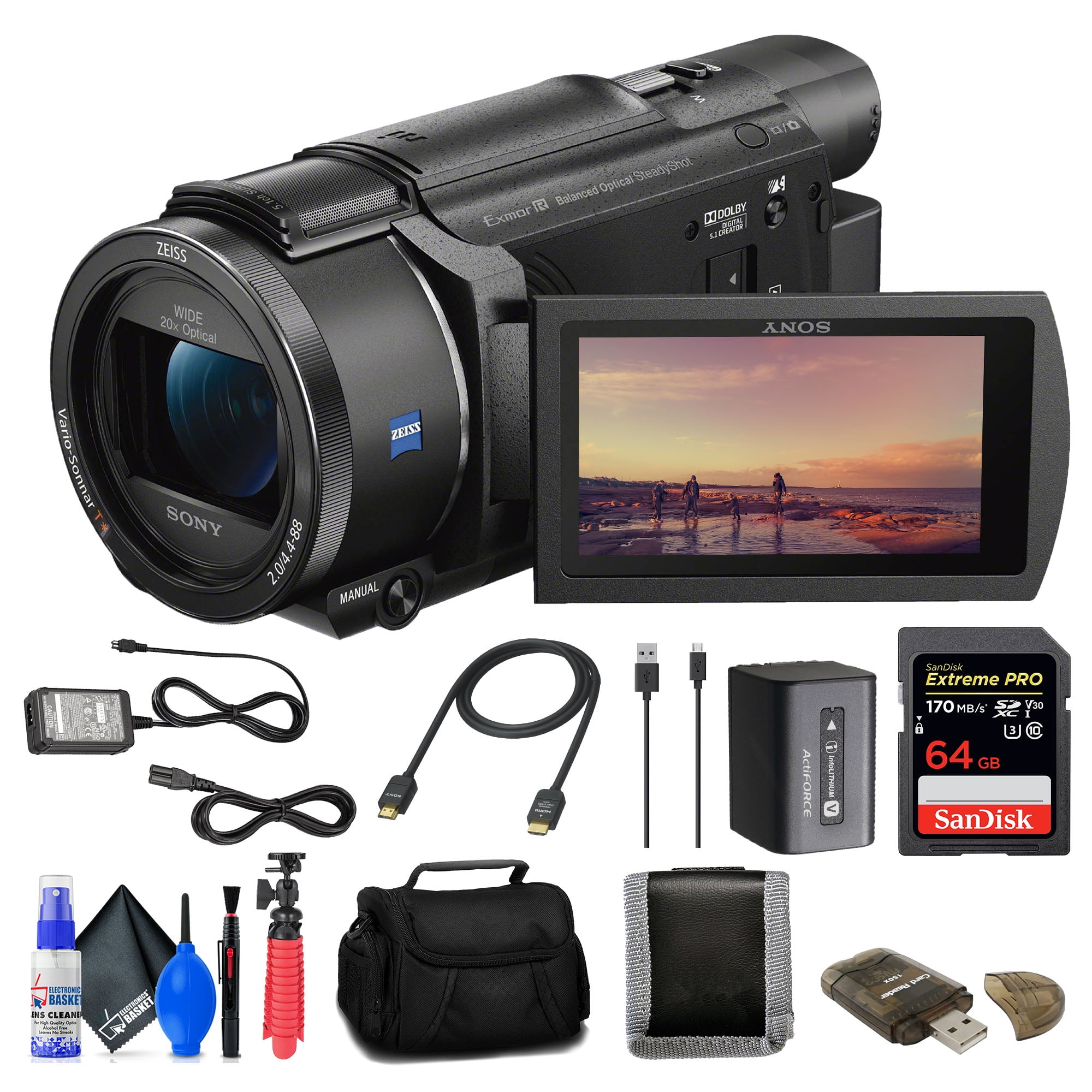 Dodd Camera - SONY FDR AX53 Digital 4k Camcorder with 20x Zeiss lens