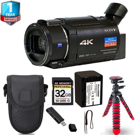 Sony FDR-AX53 4K Ultra HD Handycam Camcorder FDRAX53/B + Spider Tripod + Case+ 1 Yr Warranty
