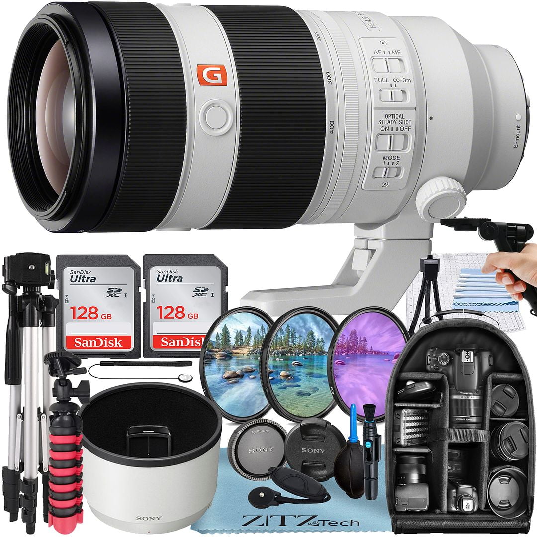 Sony FE 100-400mm f/4.5-5.6 GM OSS Lens, DSLR Camera Zoom, with 2 Pack ...