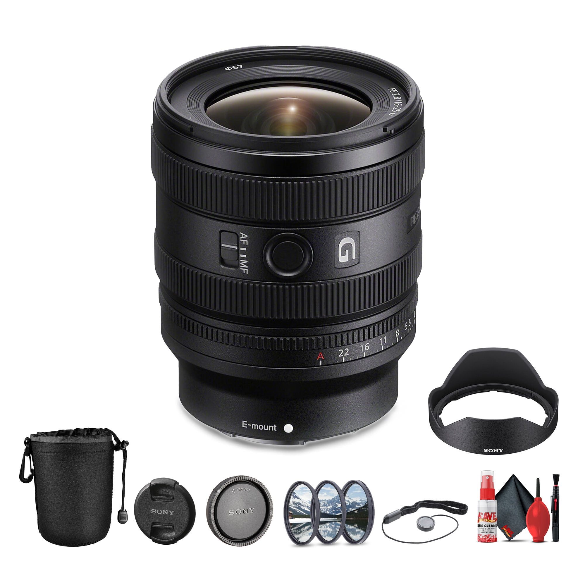 Sony FE 16-25mm F/2.8 G Lens (Sony E) (SEL1625G) + Filter Kit + 