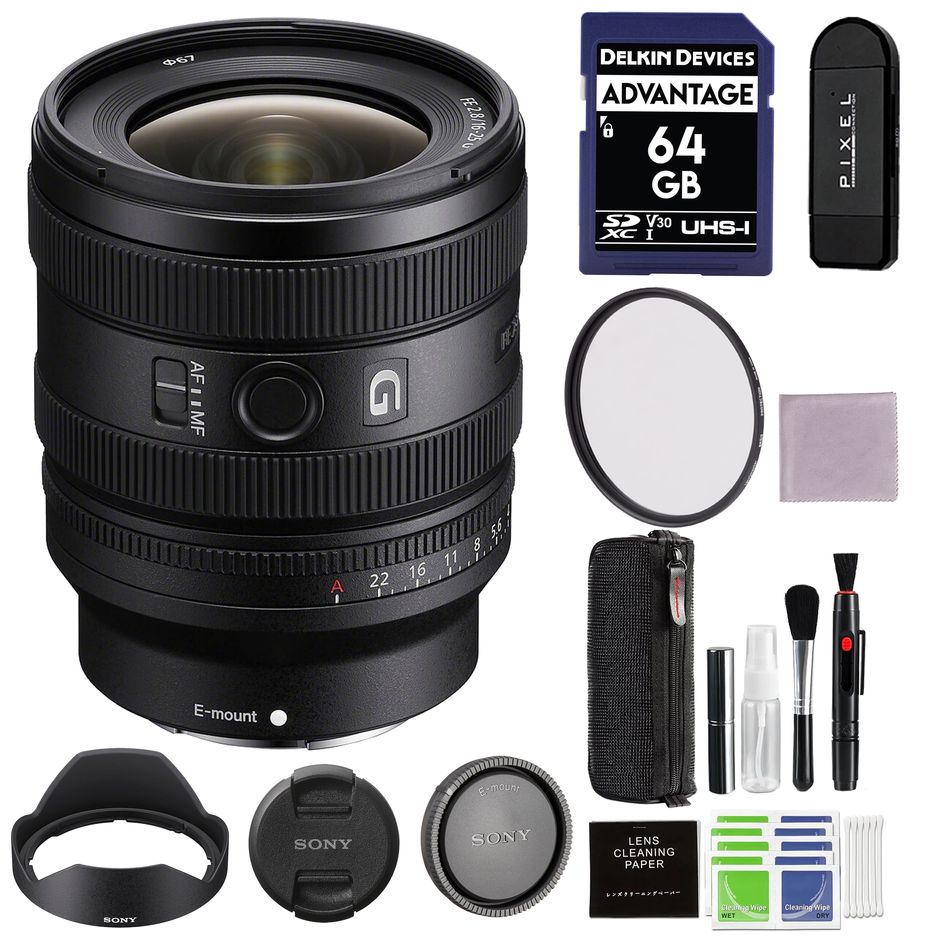 Sony FE 16-25mm f/2.8 G Lens (Sony E) with Pixel Advanced Accessories ...