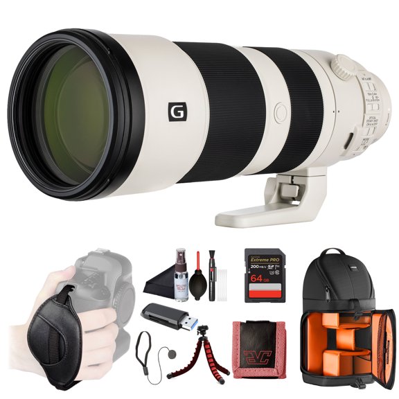 Sony FE 200600mm F5.66.3 G OSS Super-Telephoto Zoom Lens Camera Accessory Bundle