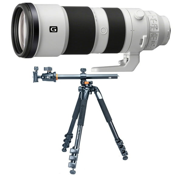Sony FE 200-600mm f/5.6-6.3 G OSS Lens for Sony E, Bundle with Takama 3-Section Aluminum Video Tripod with Fluid Head