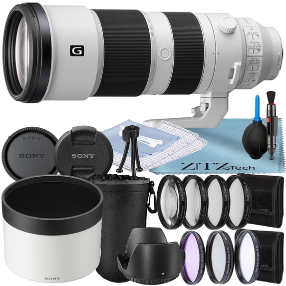 Sony FE 200-600mm f/5.6-6.3 G OSS Lens with 3 Pieces Filter Kit + ZeeTech Accesory Advanced Bundle (International Version)