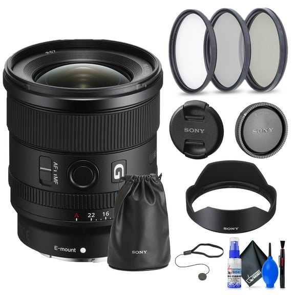 Sony FE 20mm f/1.8 G Lens (SEL20F18G) + Filter Kit + Cap Keeper + Cleaning Kit(International Model)