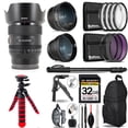 thumbnail image 1 of Sony FE 24mm f/1.4 GM Lens - 3 Lens Kit + Monopod - 32GB Accessory Bundle (International Version), 1 of 8