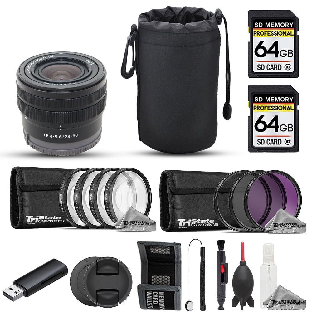 Sony FE 28-60mm f/4-5.6 Lens - 15pc 64GB Advanced Bundle